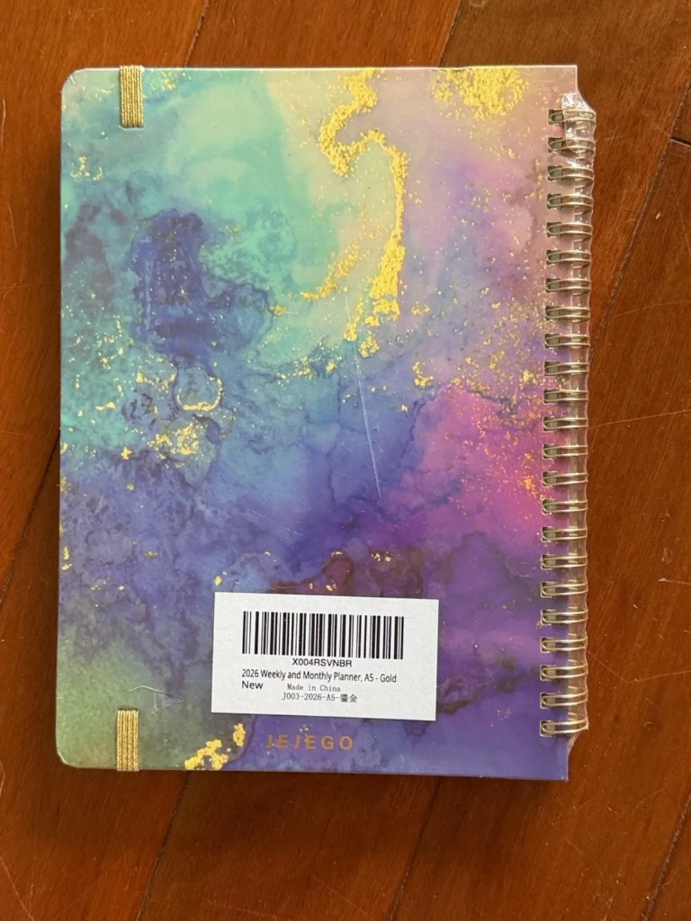 NEW 2026 Spiral Home Office Planner - Purple & Blue Marble Design Sealed